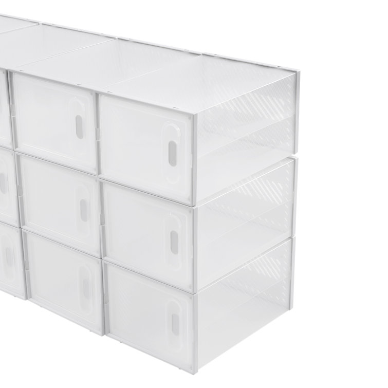 Shoe storage hot sale bins clear